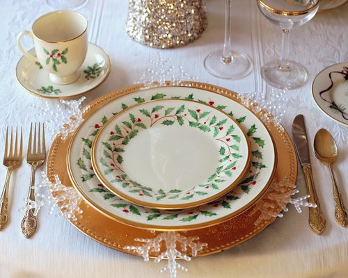 Traditional local food on a rustic table setting
