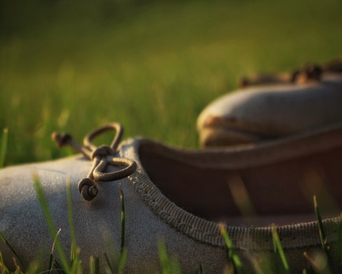 Comfortable shoes ready for a walk
